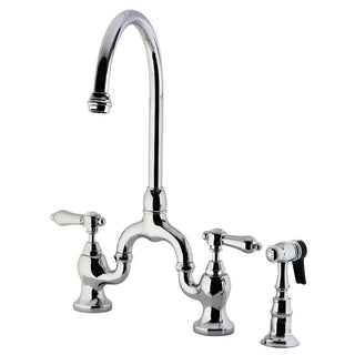 Heirloom Bridge Kitchen Faucet in Polished Chrome