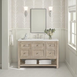 48 Inch Breckenridge Freestanding Vanity in Whitewashed Oak / Lime Delight Top