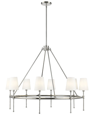 Adorra 40" Wide 8-Light Chandelier - Polished Nickel