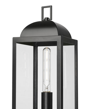 Beaufort 21.25" High 1-Light Outdoor Post Lantern - Powder Coated Black