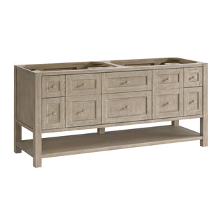 72 Inch Breckenridge Freestanding Vanity in Whitewashed Oak / Parisien Bleu Top