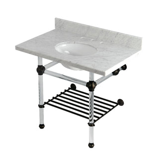 Templeton 36 Inch Console Sink in Carrara Marble