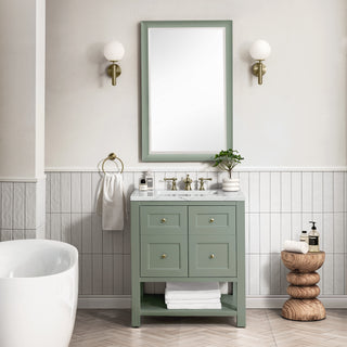 30 Inch Breckenridge Freestanding Vanity in Smokey Celadon / Ethereal Noctis Top