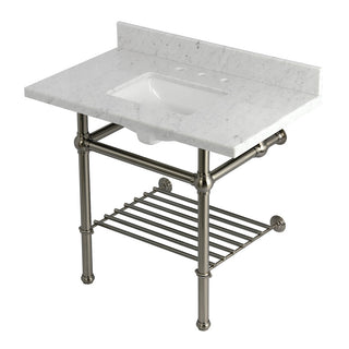 Templeton 36 Inch Console Sink in Carrara Marble