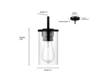 Verlana 5" Wide 1-Light Pendant - Modern Gold