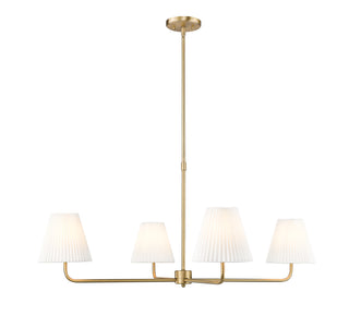 Ami 40" Wide 4-Light Chandelier - Vintage Brass