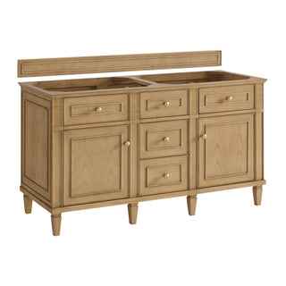 60 Inch Lorelai Freestanding Vanity in Light Natural Oak / Ethereal Noctis Top