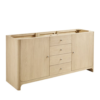 72 Inch Gracyn Freestanding Vanity in Coastal Driftwood / White Zeus Top