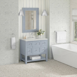 36 Inch Breckenridge Freestanding Vanity in Serenity Blue / Lime Delight Top