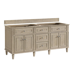 72 Inch Lorelai Freestanding Vanity in Whitewashed Oak / Lime Delight Top
