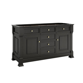 60 Inch Brookfield Freestanding Vanity in Black Onyx / Lime Delight Top