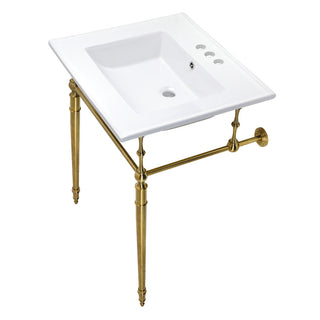 Edwardian 25.19 Inch Console Sink in White