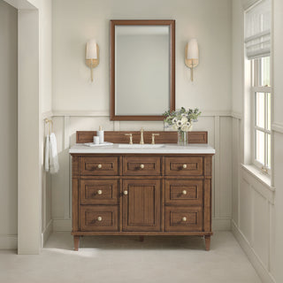 48 Inch Lorelai Freestanding Vanity in Mid-Century Walnut / Lime Delight Top