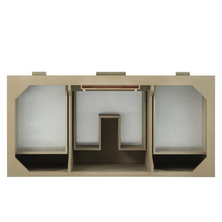 48 Inch Emmeline Freestanding Vanity in Pebble Oak / Victorian Silver Top