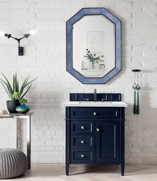 30 Inch Brittany Freestanding Vanity in Victory Blue / Ethereal Noctis Top