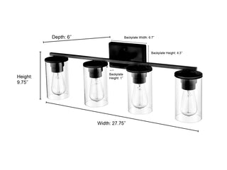 Verlana 4-Light Vanity Brushed Nickel