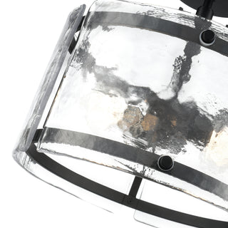 Bennetti 14.5" Wide 2-Light Semi Flush - Matte Black