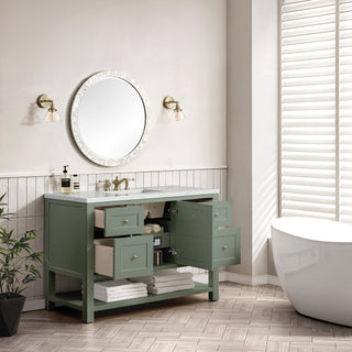 48 Inch Breckenridge Freestanding Vanity in Smokey Celadon / Ethereal Noctis Top