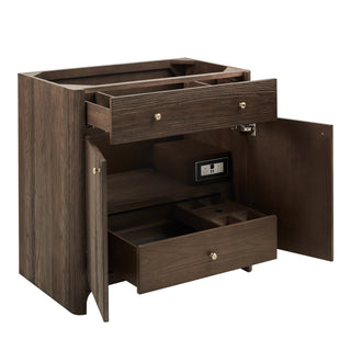 36 Inch Gracyn Freestanding Vanity in Sable / White Zeus Top