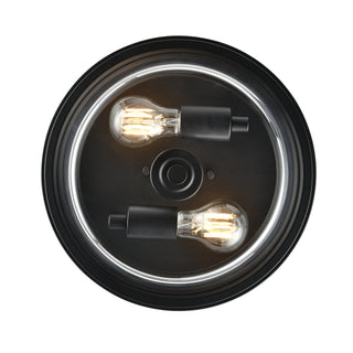 Strayhan 13" 2-Light Flush Mount - Matte Black