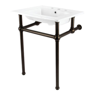 Templeton 25.19 Inch Console Sink in White