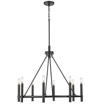 Skyva 30" Wide 8-Light Chandelier - Matte Black