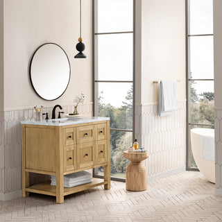 36 Inch Breckenridge Freestanding Vanity in Light Natural Oak / Arctic Fall Top