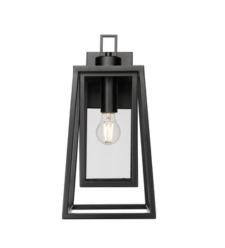 Denzell 17.25" High 1-Light Outdoor Wall Sconce - Powder Coated Black