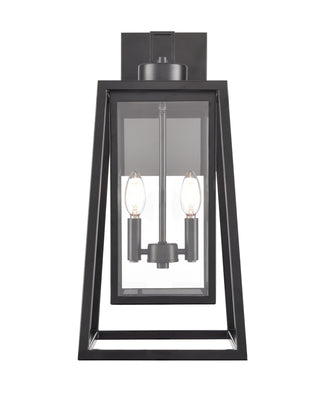 Denzell 21.25" High 2-Light Outdoor Wall Sconce - Powder Coated Black
