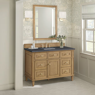 48 Inch Lorelai Freestanding Vanity in Light Natural Oak / Charcoal Soapstone Top