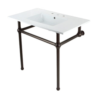 Templeton 37.38 Inch Console Sink in White