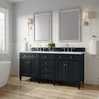 72 Inch Brittany Freestanding Vanity in Black Onyx / Lime Delight Top