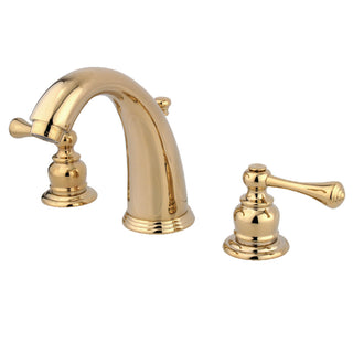 Victorian Widespread Bathroom Faucet in Polished Brass