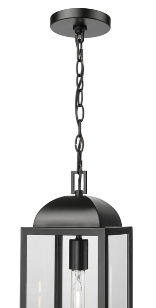 Beaufort 7" Wide 1-Light Outdoor Hanging Lantern - Powder Coated Black
